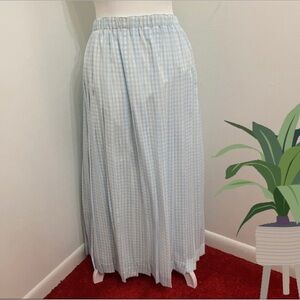 NWT Susan Bristol Blue & White Skirt Size Large